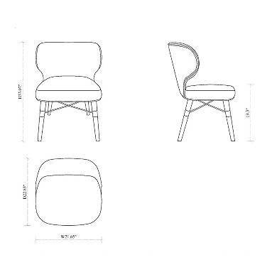 MANHATTAN COMFORT Strine Dining Chair 2-piece Set