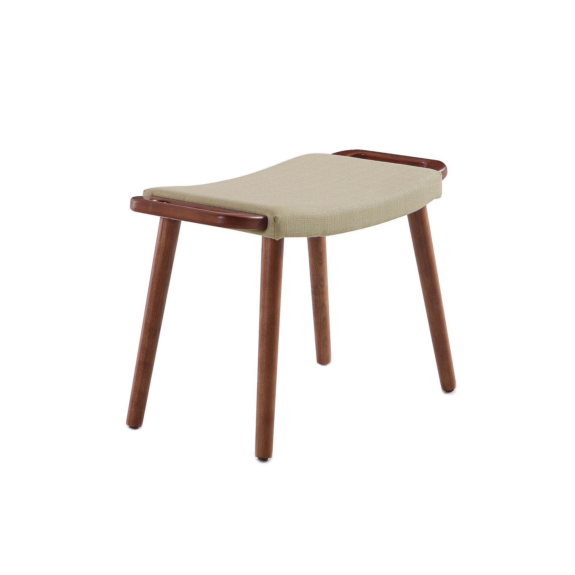 Manhattan Comfort Geta Ottoman, Brown Antique Walnut