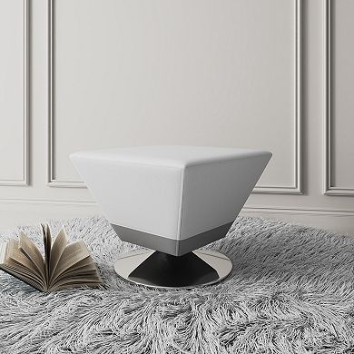 MANHATTAN COMFORT Diamond Shaped Swivel Ottoman