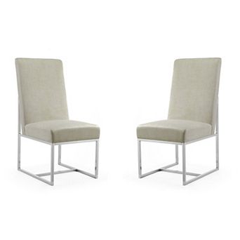 MANHATTAN COMFORT Element Velvet Dining Chair 2 pc Set