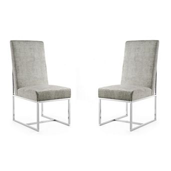 MANHATTAN COMFORT Element Velvet Dining Chair 2 pc Set