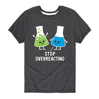 Boys 8-20 Stop Overreacting Graphic Tee