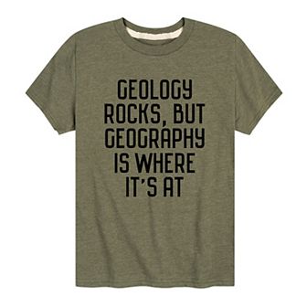 Boys 8-20 Geology Geography Graphic Tee