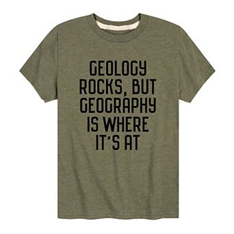 Boys 8-20 Geology Geography Graphic Tee