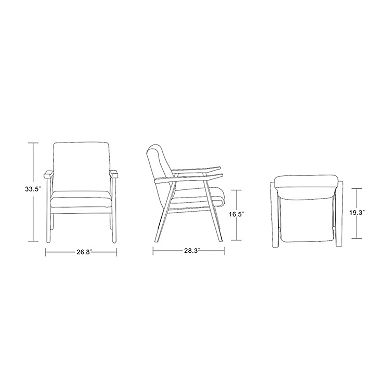 MANHATTAN COMFORT Arch Duke Accent Chair 2-piece Set