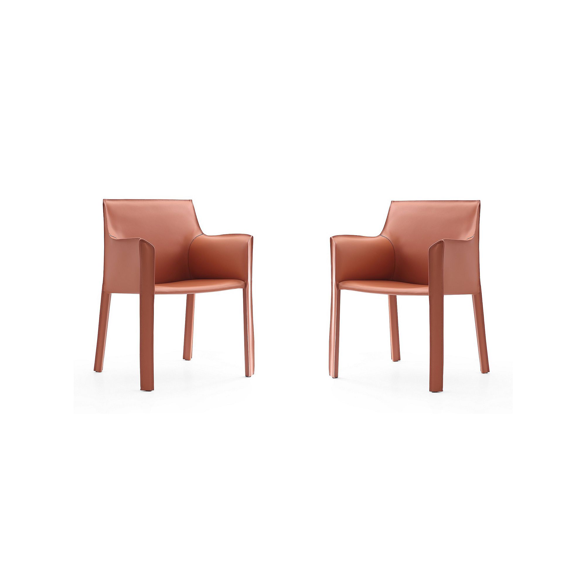 MANHATTAN COMFORT Vogue Arm Chair 2-piece Set, Clay