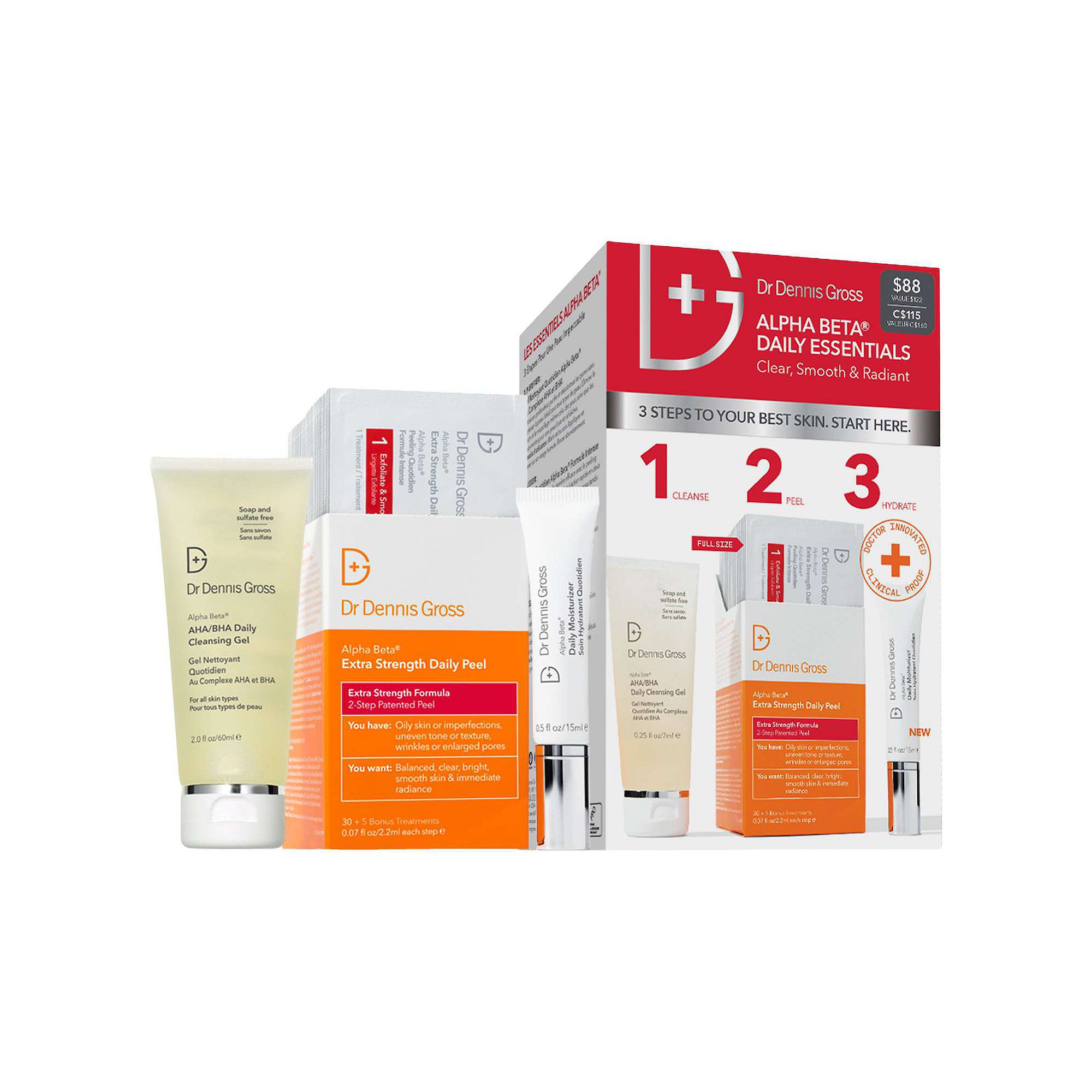 Dr. Dennis Gross Skincare Alpha Beta Daily Essentials - Extra Strength, Non