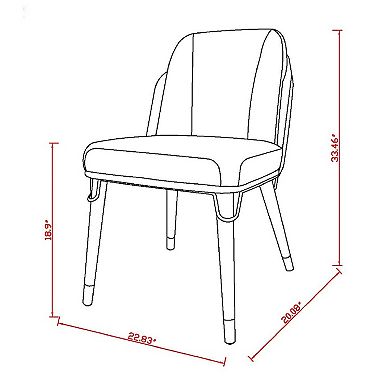 MANHATTAN COMFORT Estelle Dining Chair 2-piece Set