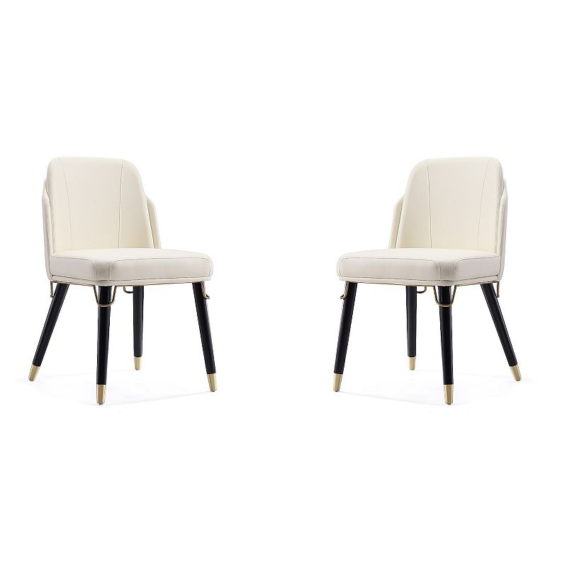 MANHATTAN COMFORT Estelle Dining Chair 2-piece Set, White