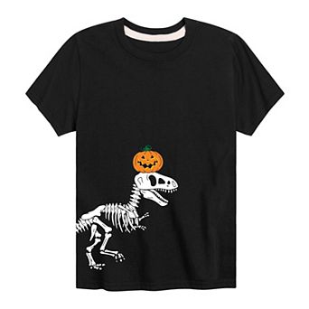 Boys 8-20 T-Rex Jack-O-Lantern Graphic Tee