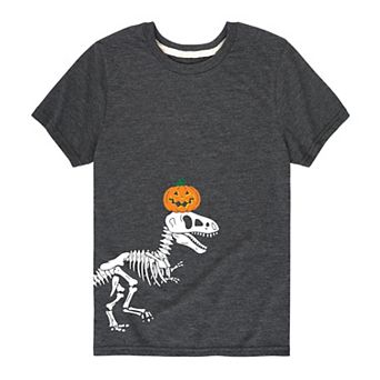 Boys 8-20 T-Rex Jack-O-Lantern Graphic Tee