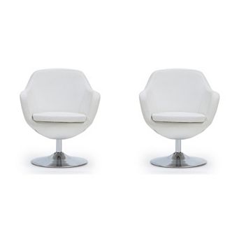 MANHATTAN COMFORT Caisson Swivel Accent Chair 2 pc Set