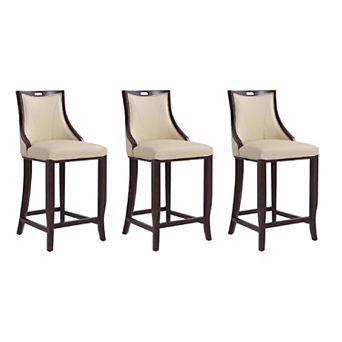 MANHATTAN COMFORT Emperor Bar Stool 3 pc Set