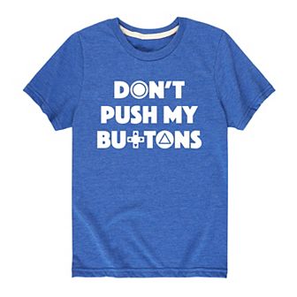 Boys 8-20 Gamer Dont Push My Buttons Graphic Tee