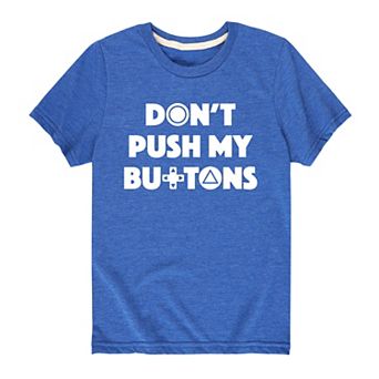 Boys 8-20 Gamer Dont Push My Buttons Graphic Tee
