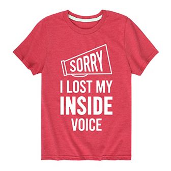 Boys 8-20 I Lost My Inside Voice Graphic Tee