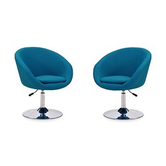 MANHATTAN COMFORT Hopper Swivel Adjustable Height Accent Chair 2 pc Set