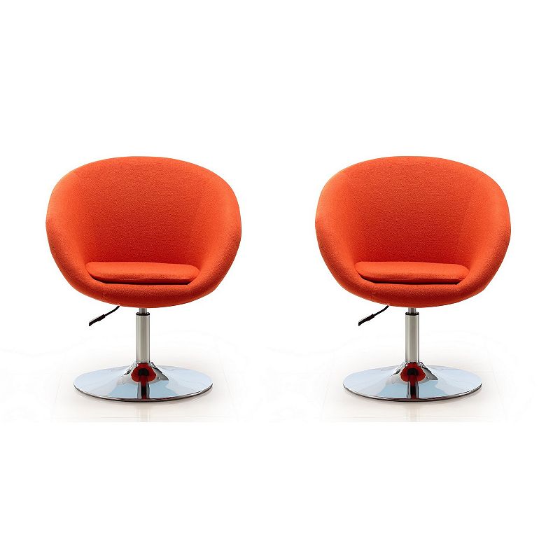 MANHATTAN COMFORT Hopper Swivel Adjustable Height Accent Chair 2-piece Set,