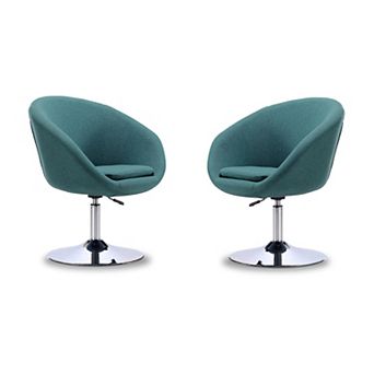 MANHATTAN COMFORT Hopper Swivel Adjustable Height Accent Chair 2 pc Set