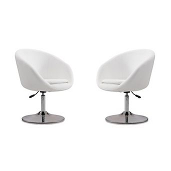 MANHATTAN COMFORT Hopper Swivel Adjustable Height Accent Chair 2 pc Set