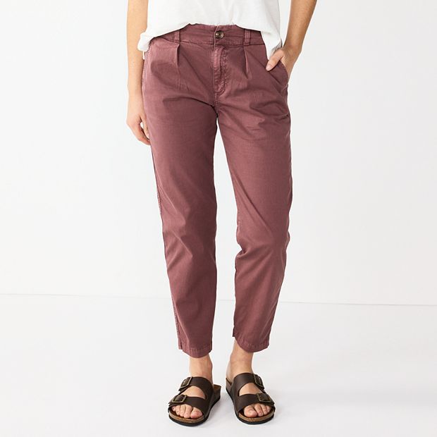 Sonoma, Pants & Jumpsuits, Sonoma Capris 4 Magenta Plum