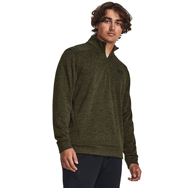 Men's Under Armour Twist Fleece Pullover Color: Marine Od Green Black Size: S
