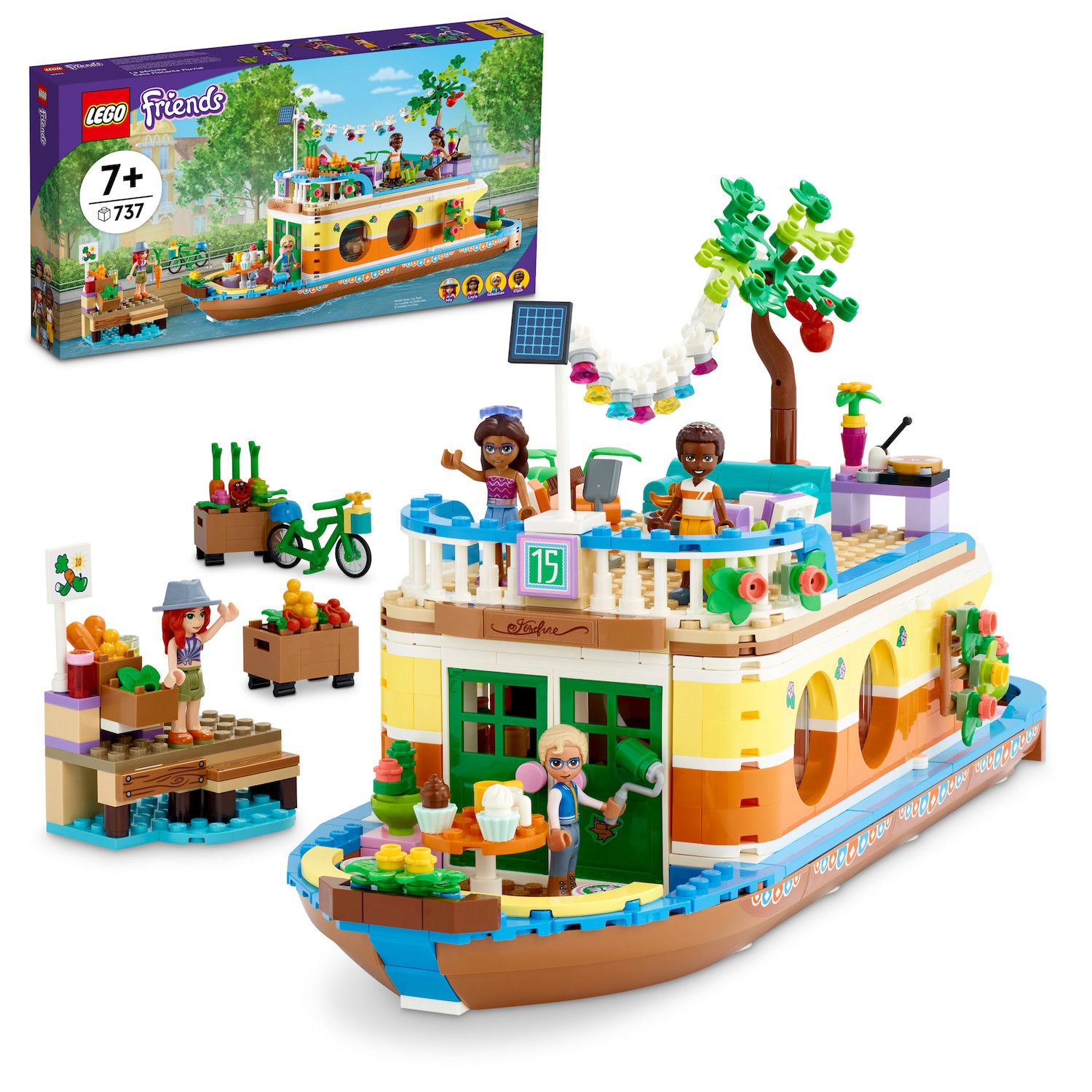 Image for LEGO Friends Canal Houseboat 41702 Building Kit (737 Pieces) at Kohl's.