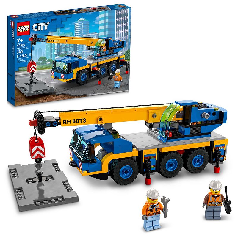 LEGO City Mobile Crane 60324 Building Kit (340 Pieces), Multicolor