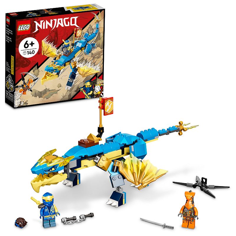 LEGO NINJAGO Jays Thunder Dragon EVO 71760 Building Kit (140 Pieces), Mult
