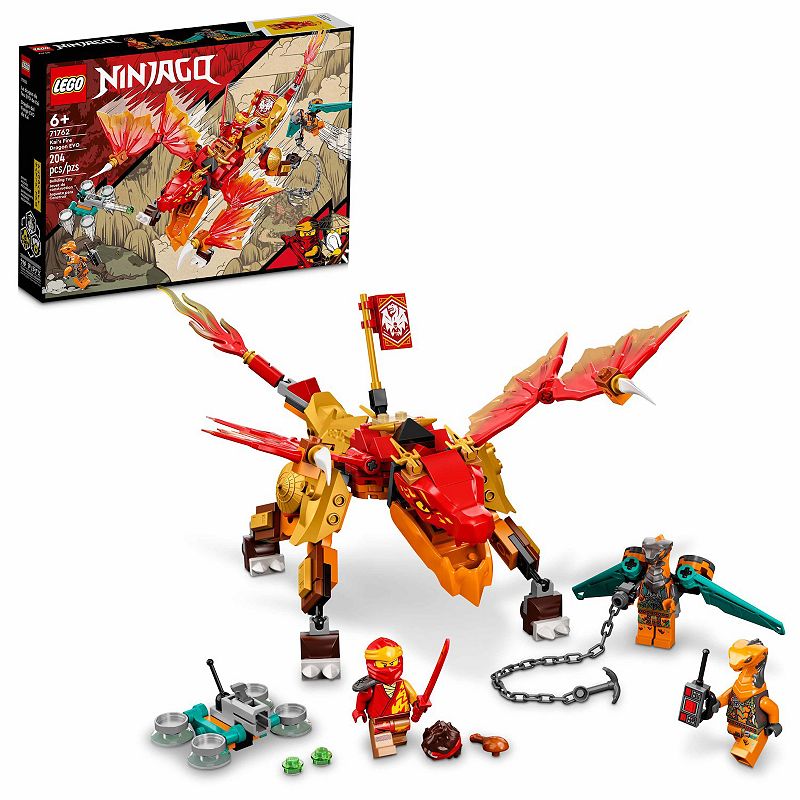 LEGO NINJAGO Kais Fire Dragon EVO 71762 Building Kit (204 Pieces), Multico