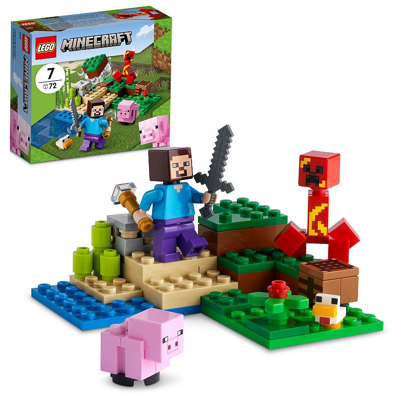 LEGO Minecraft The Creeper Ambush 21177 Building Kit (72 Pieces), Multicolo