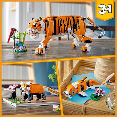 LEGO Creator 3-in-1 Majestic Tiger 31129 Building Kit (755 Pieces)