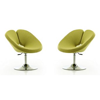 MANHATTAN COMFORT Perch Adjustable Accent Chair 2 pc Set