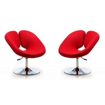 MANHATTAN COMFORT Perch Adjustable Accent Chair 2 pc Set