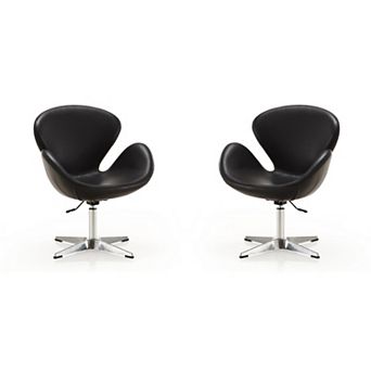 MANHATTAN COMFORT Adjustable Swivel Accent Chair 2 pc Set