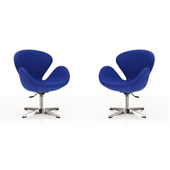 MANHATTAN COMFORT Adjustable Swivel Accent Chair 2 pc Set