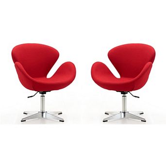MANHATTAN COMFORT Adjustable Swivel Accent Chair 2 pc Set