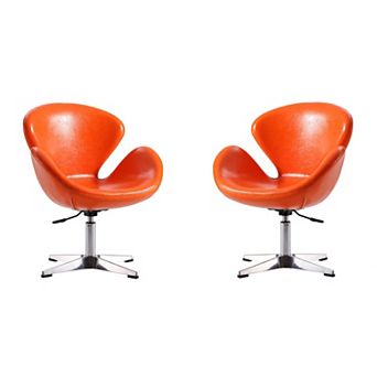 MANHATTAN COMFORT Adjustable Swivel Accent Chair 2 pc Set