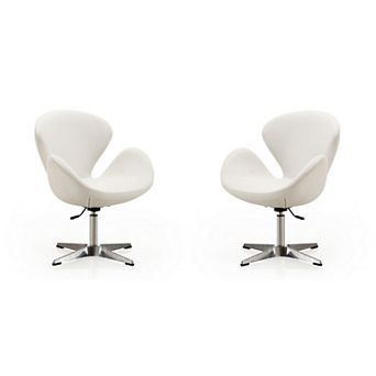 MANHATTAN COMFORT Adjustable Swivel Accent Chair 2 pc Set