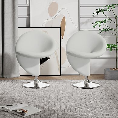 MANHATTAN COMFORT Curl Swivel Accent Chair 2-piece Set