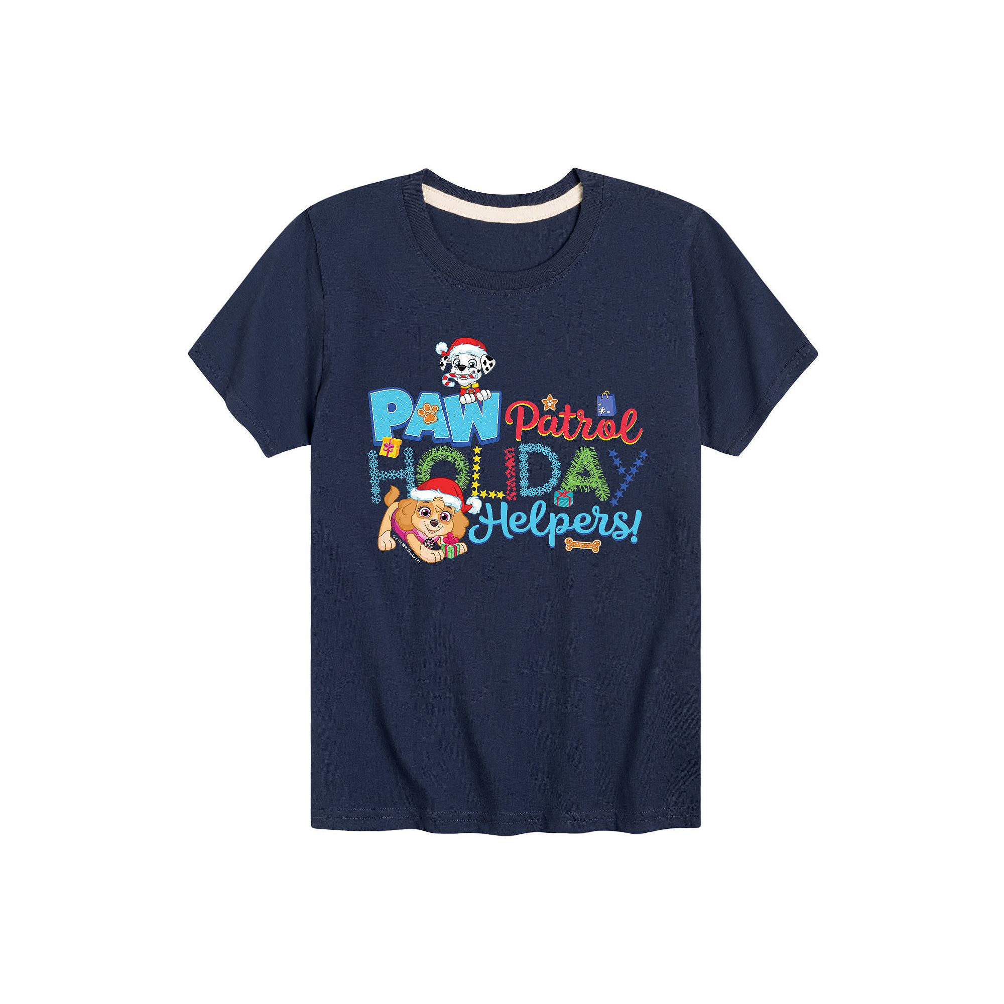 Boys 8-20 PAW Patrol Holiday Helpers Tee, Boys, Size: Small, Blue
