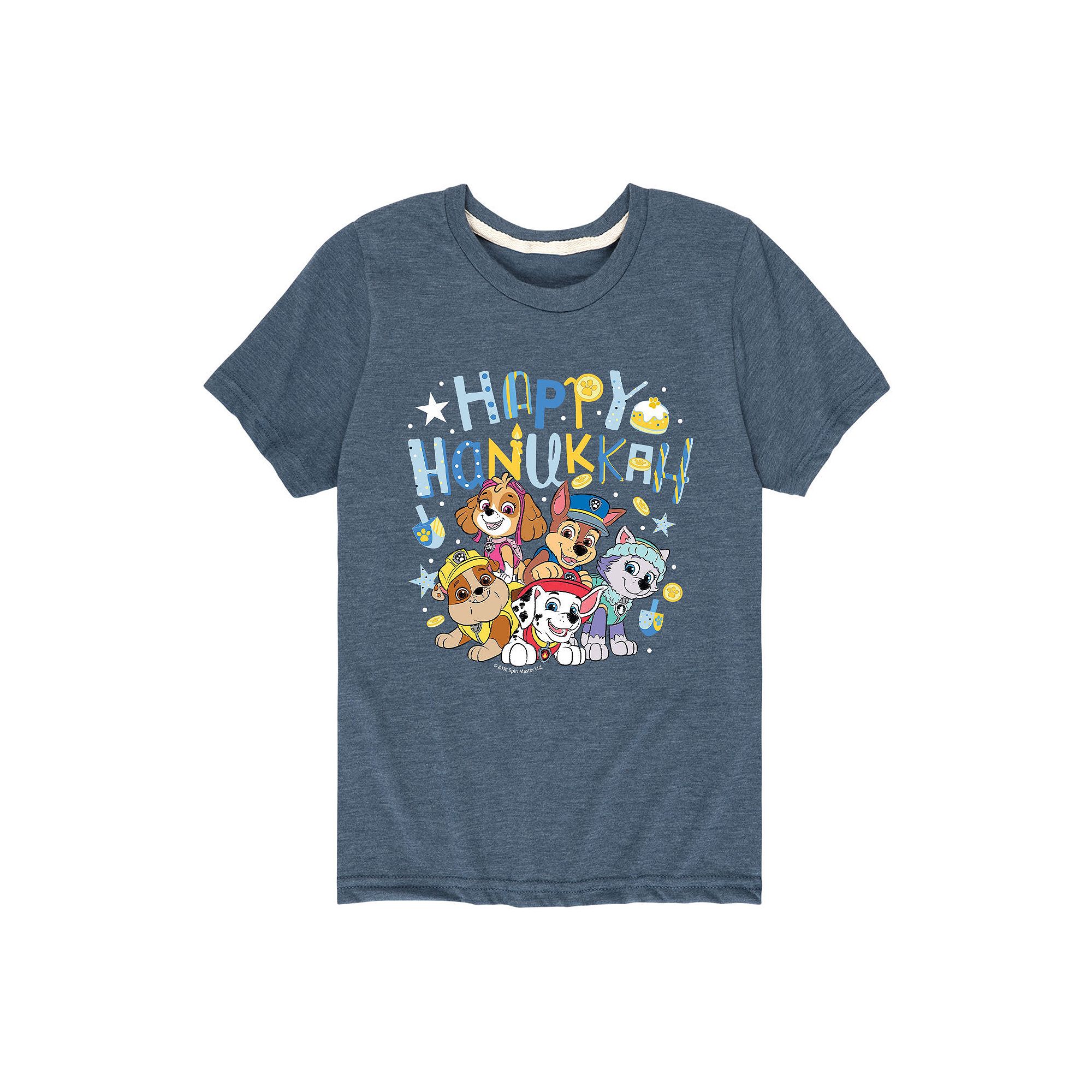 Boys 8-20 PAW Patrol Happy Hanukkah Tee, Boys, Size: Small, Grey Blue