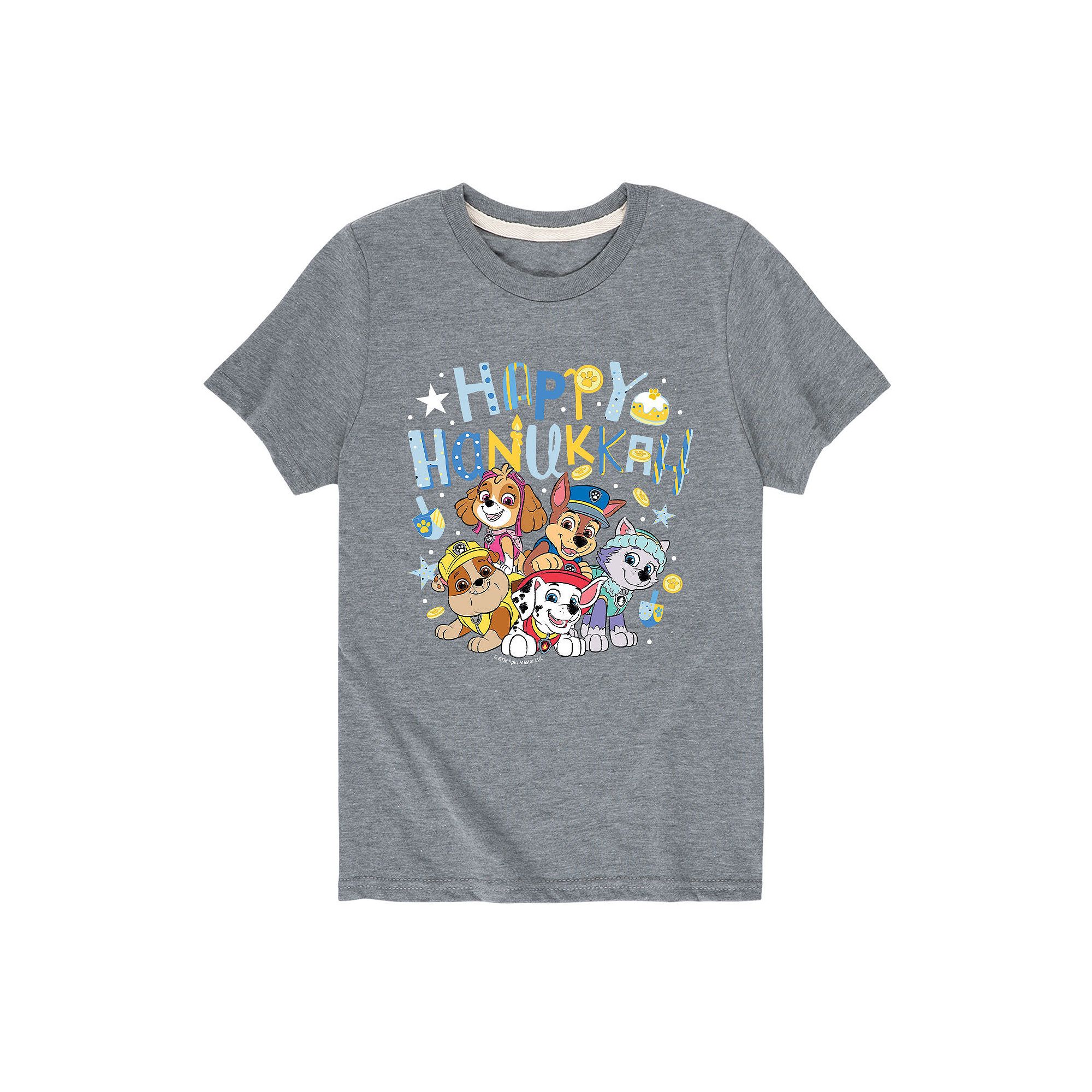 Boys 8-20 PAW Patrol Happy Hanukkah Tee, Boys, Size: Medium, Grey Grey