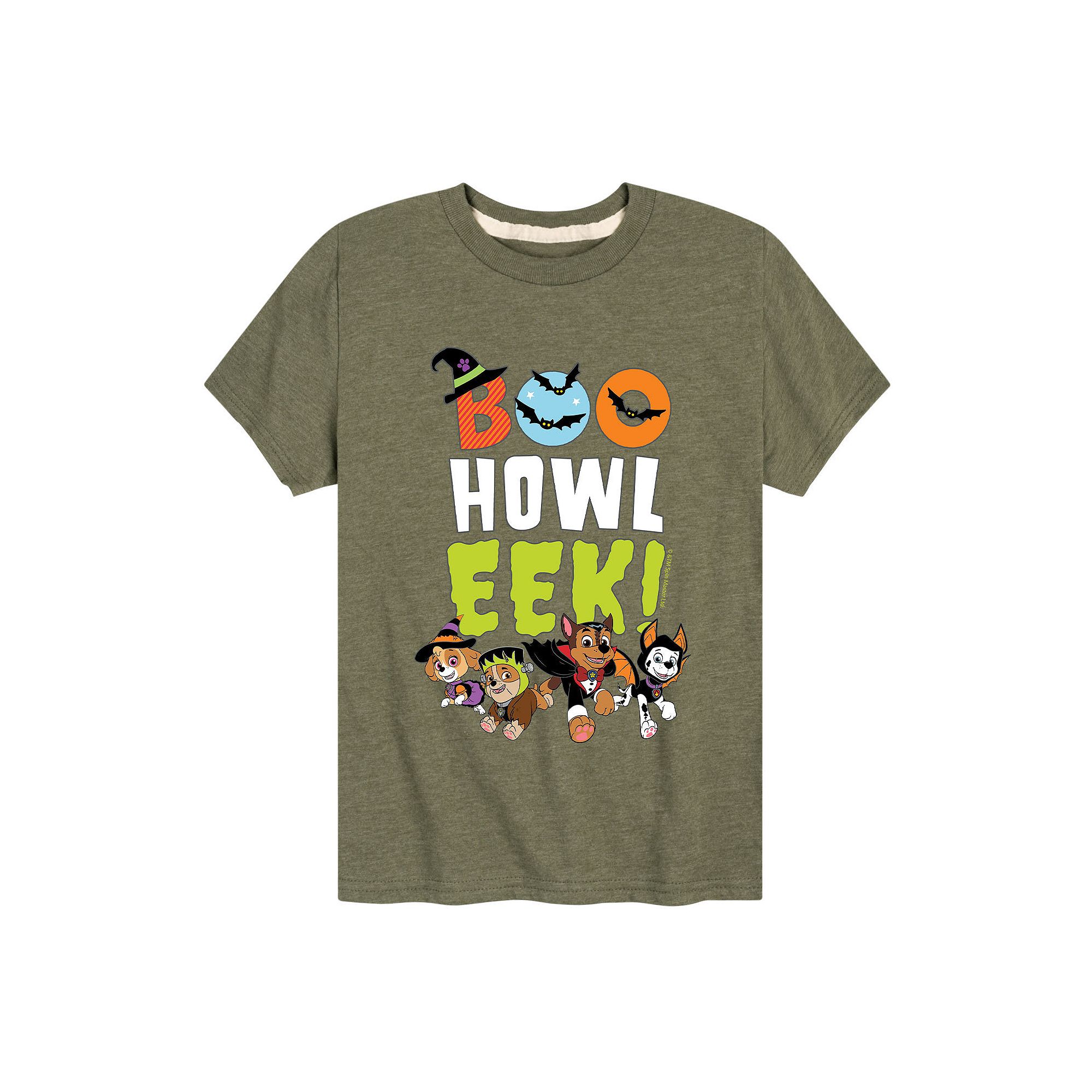 Boys 8-20 PAW Patrol Boo Howl Eek Pups Tee, Boys, Size: Small, Grey Milita