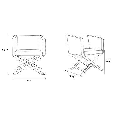 MANHATTAN COMFORT Hollywood Lounge Accent Chair 2-piece Set