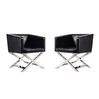 MANHATTAN COMFORT Hollywood Lounge Accent Chair 2 pc Set