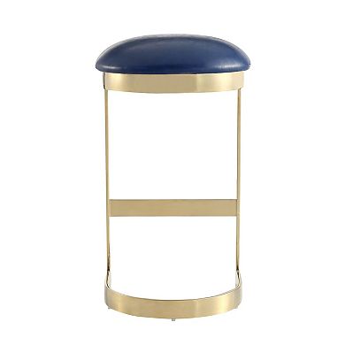 MANHATTAN COMFORT Aura Faux-Leather Bar Stool 2-Piece Set