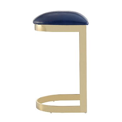 MANHATTAN COMFORT Aura Faux-Leather Bar Stool 2-Piece Set