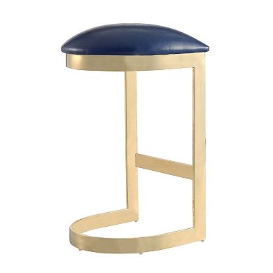 MANHATTAN COMFORT Aura Faux-Leather Bar Stool 2-Piece Set