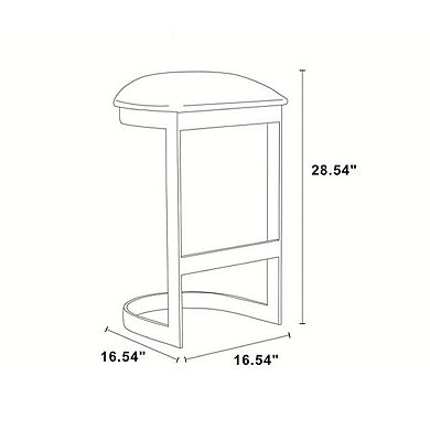 MANHATTAN COMFORT Aura Faux-Leather Bar Stool 2-Piece Set
